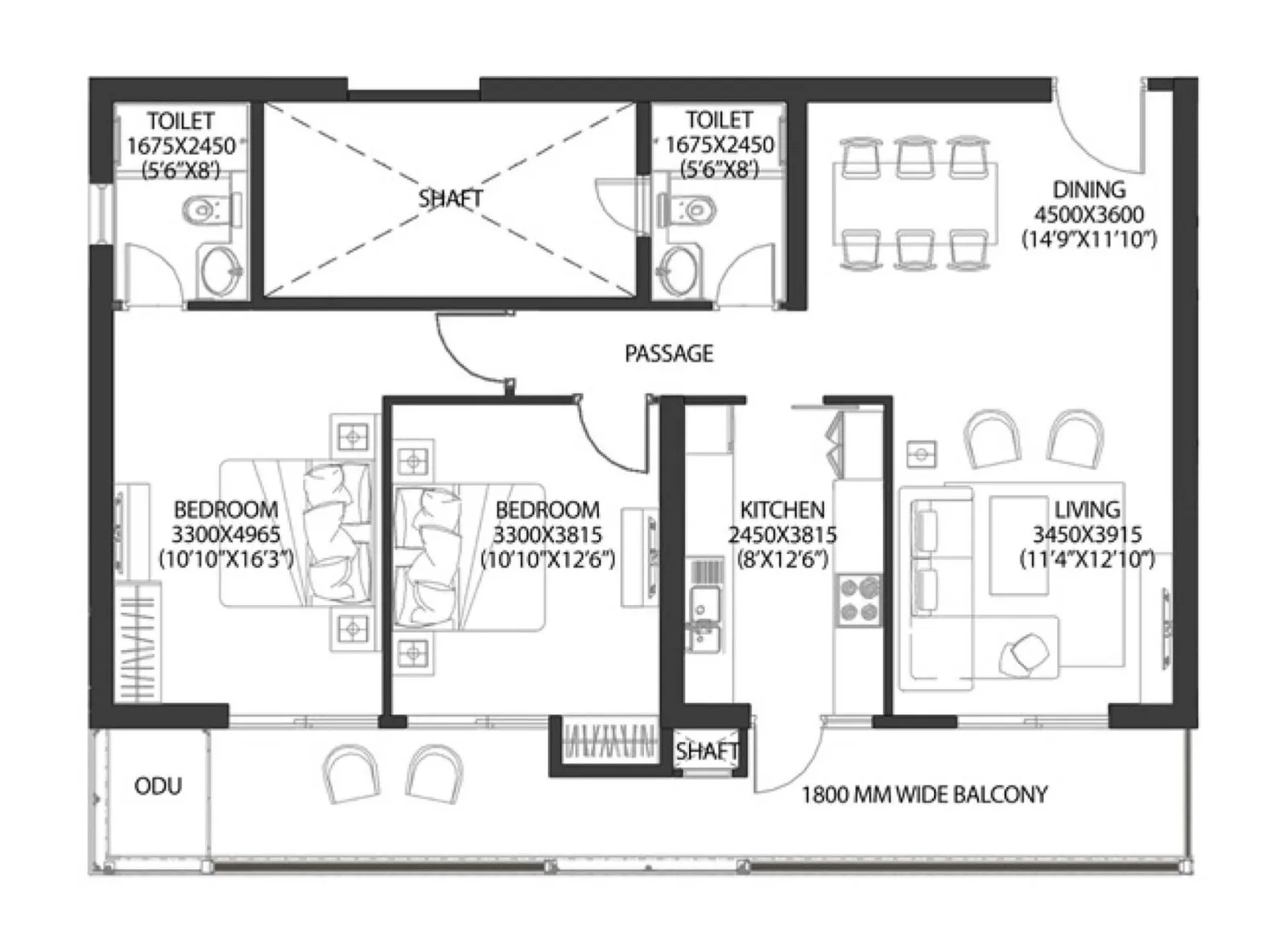 DLF One Midtown - Layout