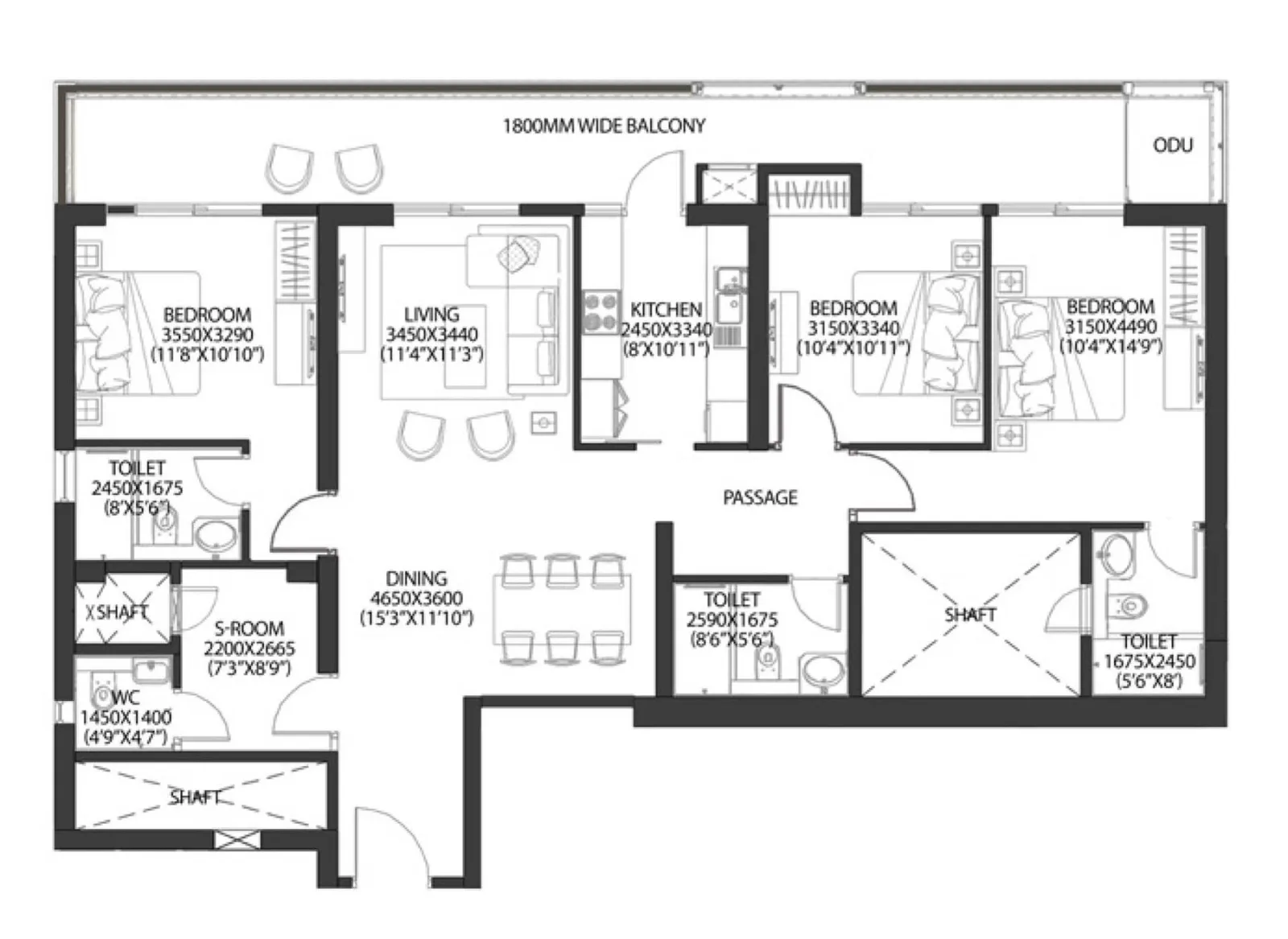 DLF One Midtown - Layout