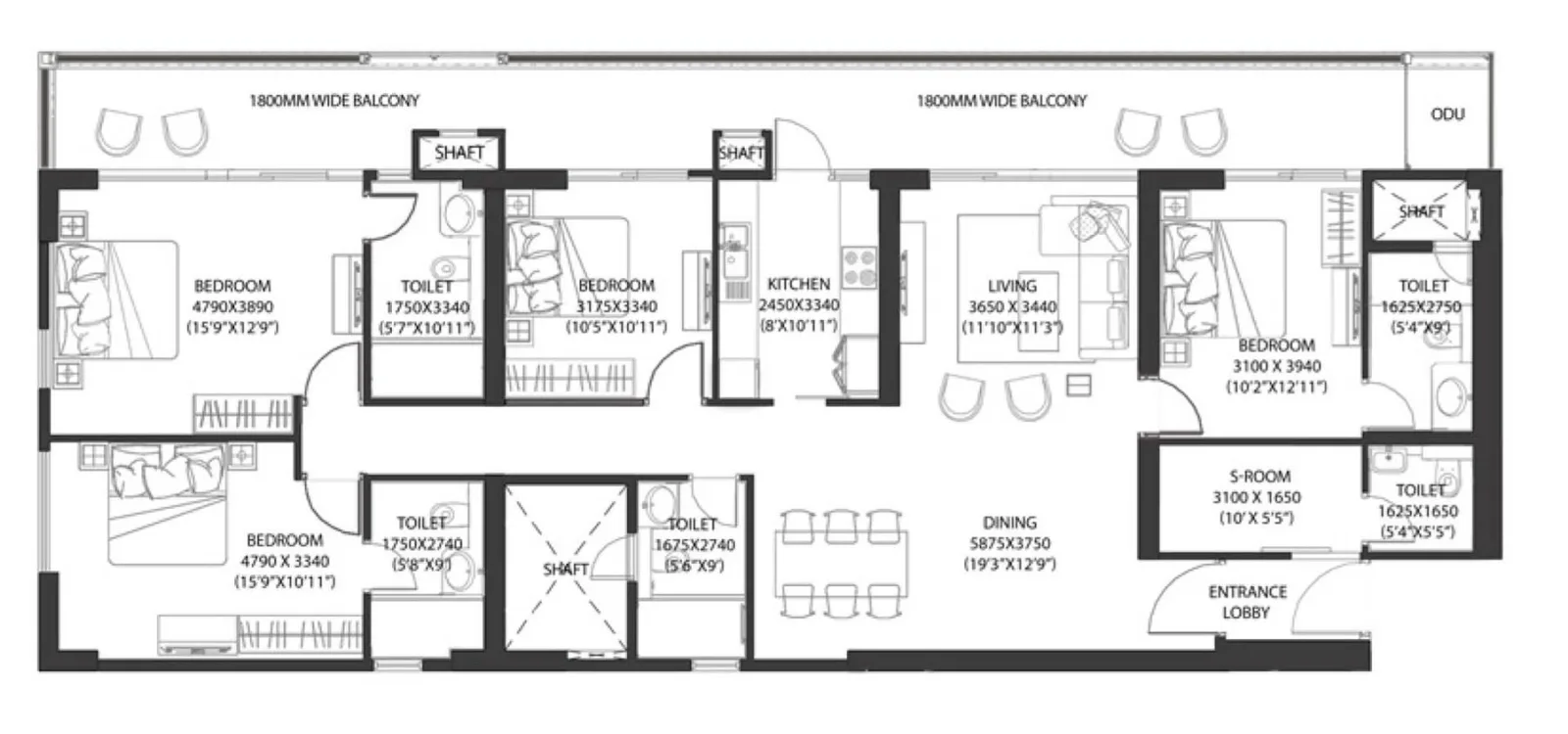 DLF One Midtown - Layout